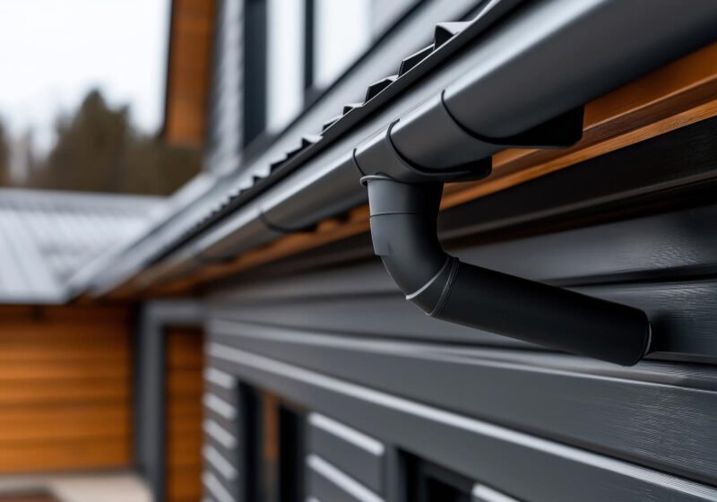 black siding house