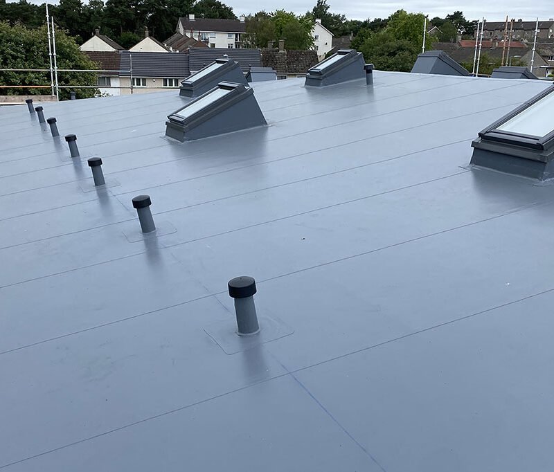 Single Ply Roof Installation